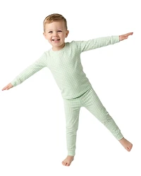 Motette Boys Pistachio Gingham Pajama Set - Toddler
