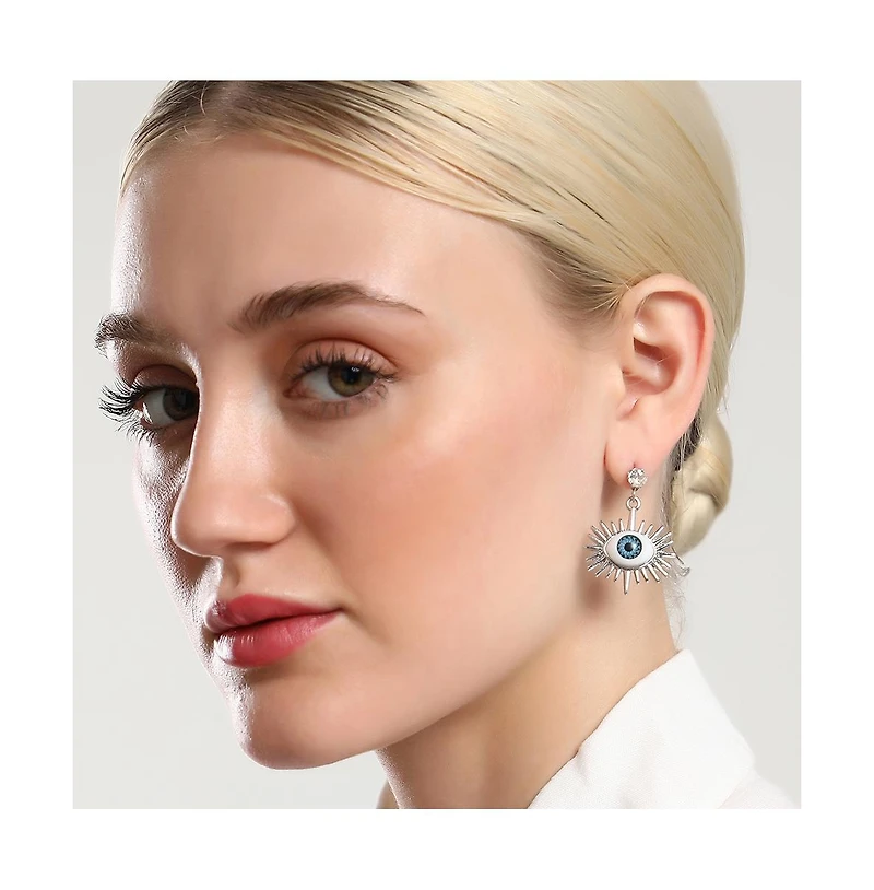 Sohi Women's The Evil Eye's Ray Drop Earrings