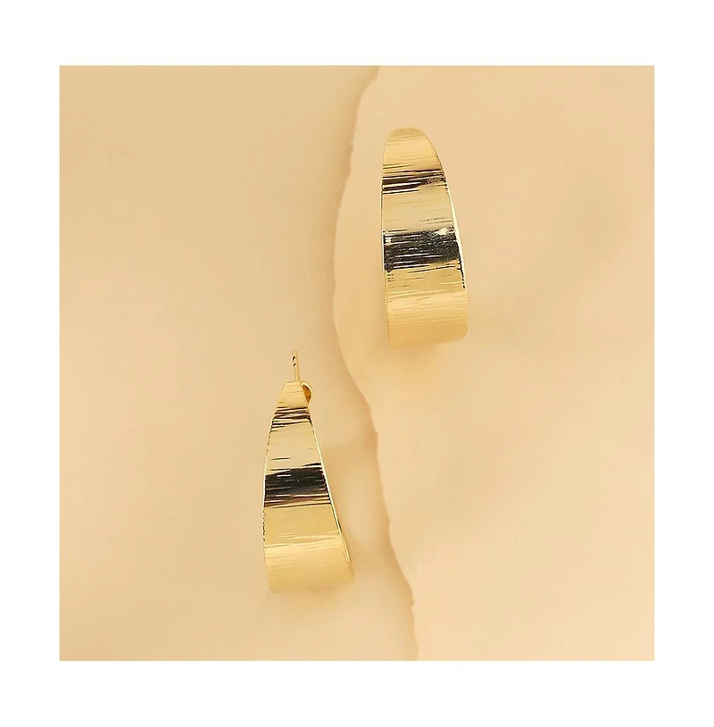 Sohi women's Minimal Midi Hoop Earrings