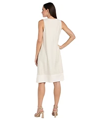 Rm Richards Women's V-Neck Dress & Printed Jacket