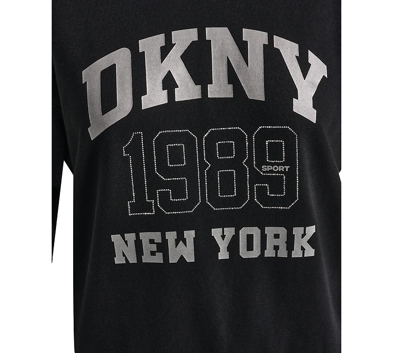 Dkny Sport Women's Crew Neck Pull-On Sweatshirt