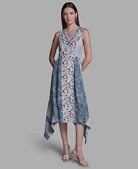 Bcbg Women's V-Neck Sleeveless Midi Dress