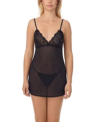 On Gossamer Women's Luxe Lace Chemise String Thong Set