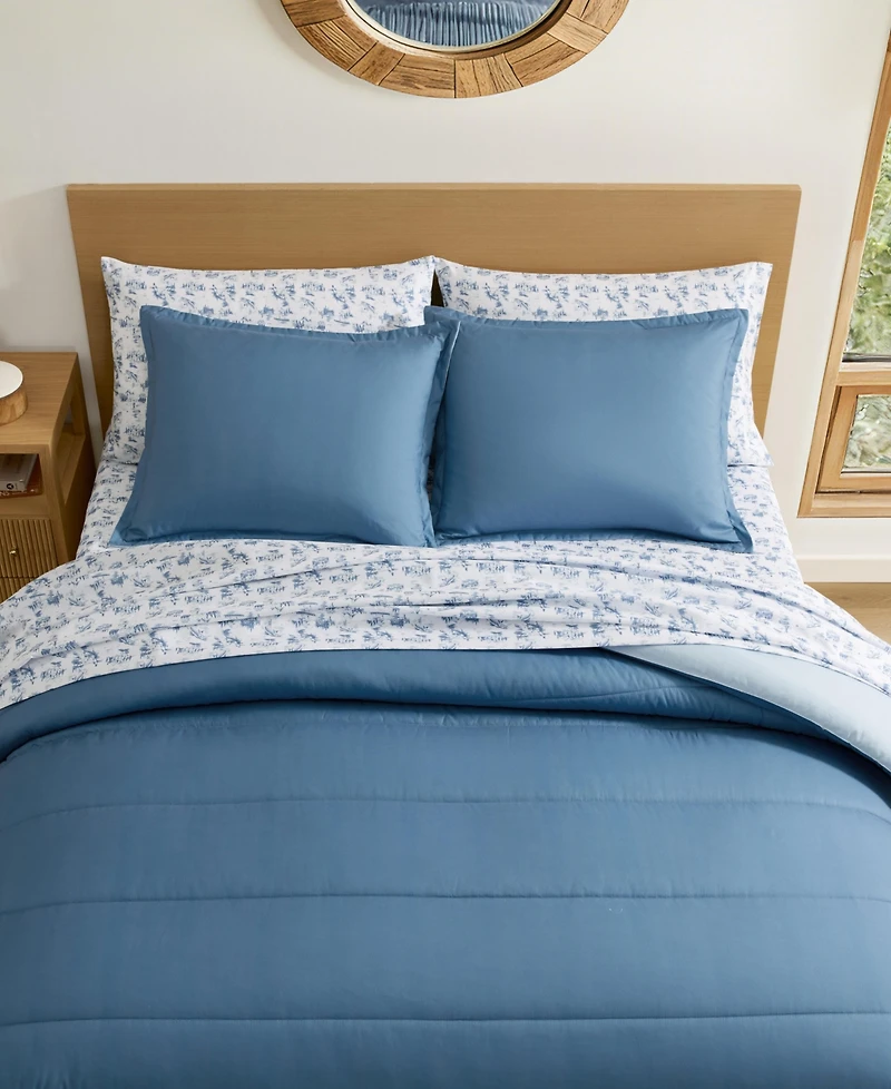 Eddie Bauer Connor Solid Channel Stitch 3-Pc. Comforter Set