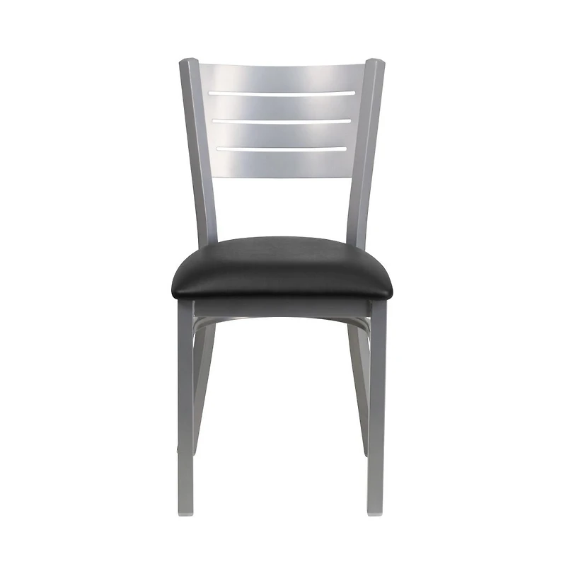 Emma+Oliver Slat Metal Restaurant Dining Chair