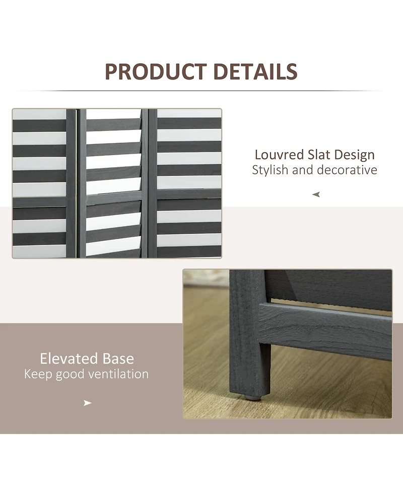 Homcom 5.6' 4 Panel Room Divider Folding Privacy Screen Panel, /