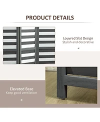 Homcom 5.6' 4 Panel Room Divider Folding Privacy Screen Panel, /