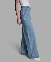 Bcbg Women's Elasticated Waistband Loose Fit Sailor Jeans