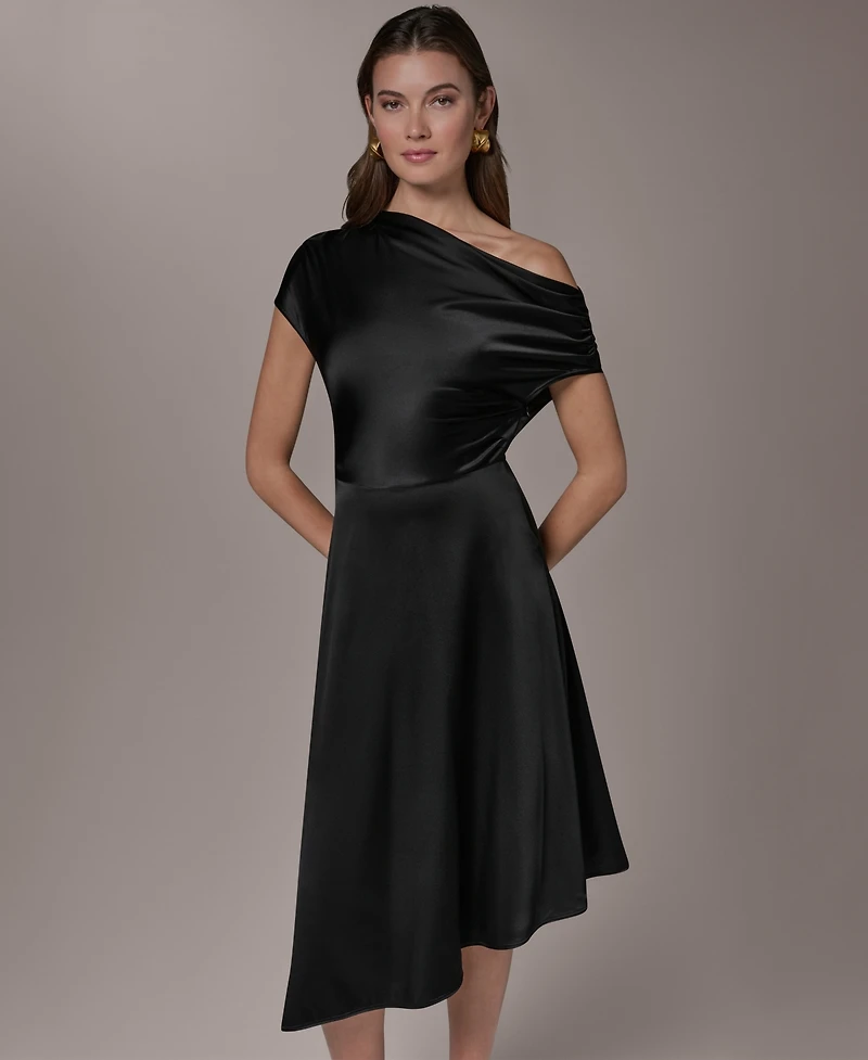 Donna Karan New York Women's A-Line Boat Neck Dress