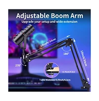 ZealSound Xlr/Usb Mic Kit: Noise Cancel/Echo/Mute/Volume with Boom Stand for Gaming/Podcast/Streaming/Recording on Pc/Mac/PS4/PS5/Phone/Mixers