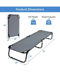 Mecale Outdoor Folding Camping Bed Cot for Sleeping, Hiking, Travel, Portable