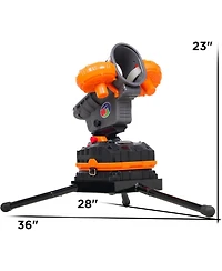 Furlihong Automatic Football Machine for Kids & Teens with Adjustable Angles, Left Right Oscillation, 2 Training Footballs & Carry Bag