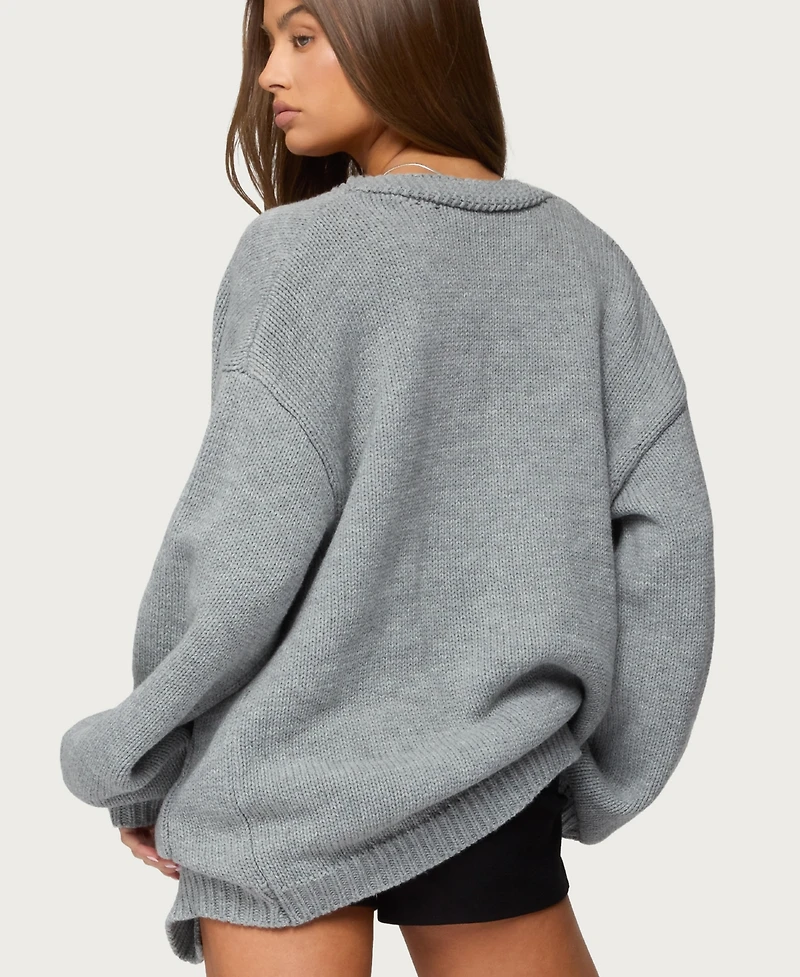 Edikted Women's Julian Oversized Knit Cardigan