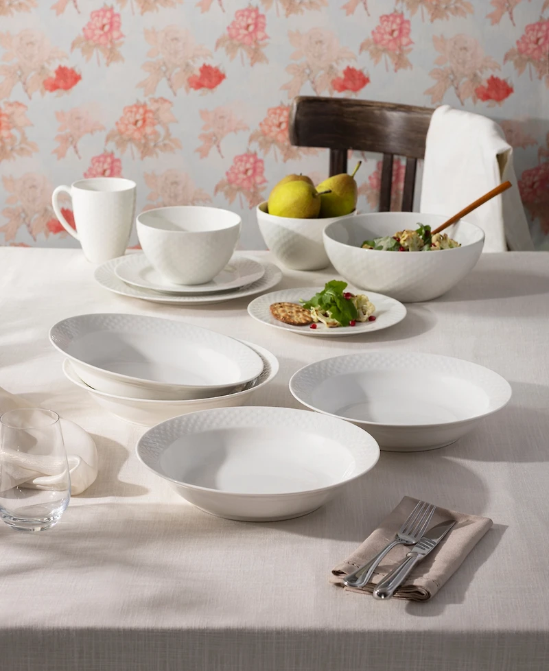 Noritake Kikko 25 oz. Rim Dinner Bowls, Set of 4