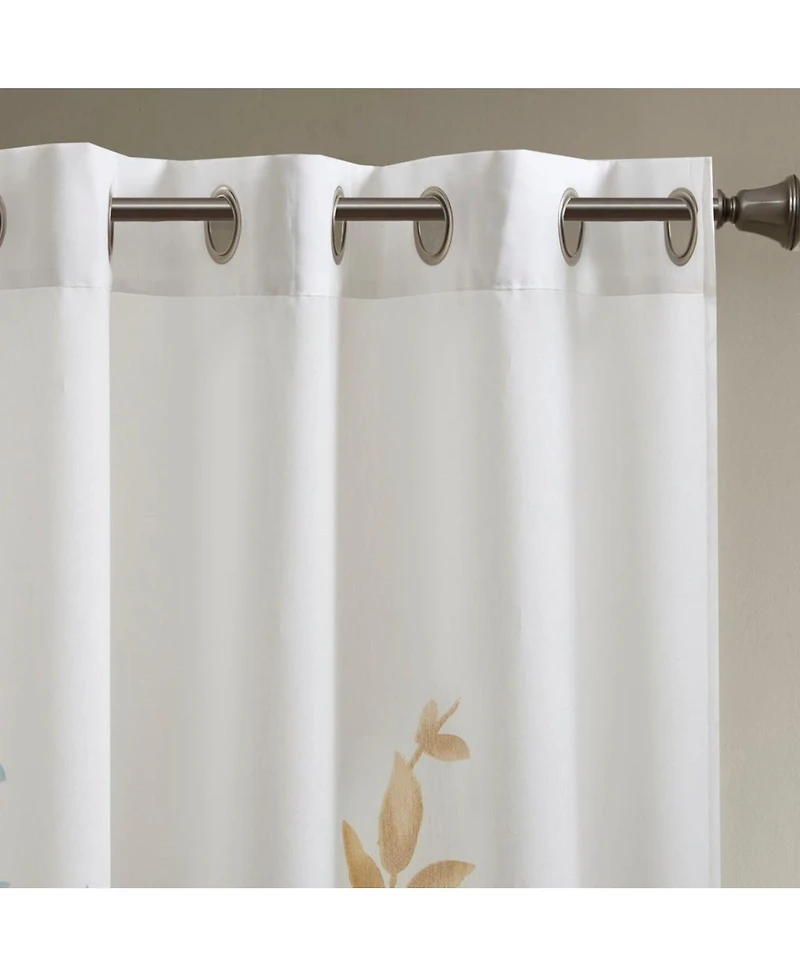 Laoties Printed Grommet Window Curtain Panel, 50" W x 84" H, Lightweight Semi-Sheer, Single Panel