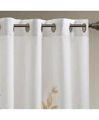 Laoties Printed Grommet Window Curtain Panel, 50" W x 84" H, Lightweight Semi-Sheer, Single Panel