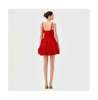 Bariano Women's Penni 3D Floral Mini Dress