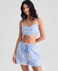 And Now This Women's Eyelet-Embroidered Bralette Top, Macy's Exclusive