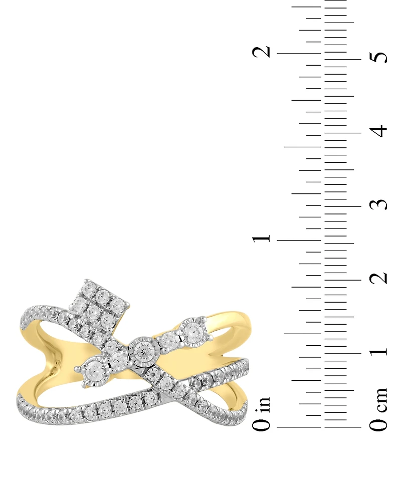 Macy's Diamond Ring (1/2 ct. t.w.) in 10k Yellow Gold White Rhodium