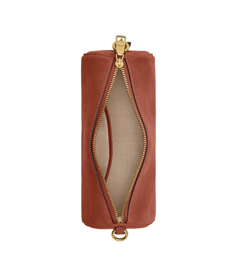 Coach Suede Small Barrel Bag