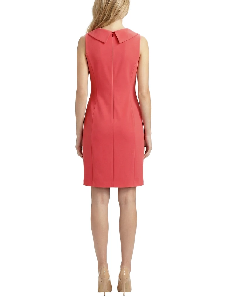 Ny Collection Petite Sleeveless Shawl Collar Dress