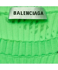 Pre-Owned Balenciaga Women's Techno Logo Print Rib Knit