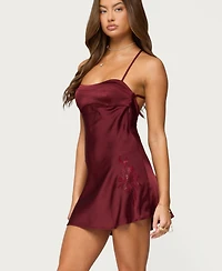 Edikted Women's Nalah Satin Effect Mini Dress