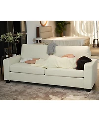 gaomon Comfy Corduroy Couches, Modern Upholstered Sofa with Wide Armrests, Cloud Couch with Deep Seat Sofa, Sturdy Structure