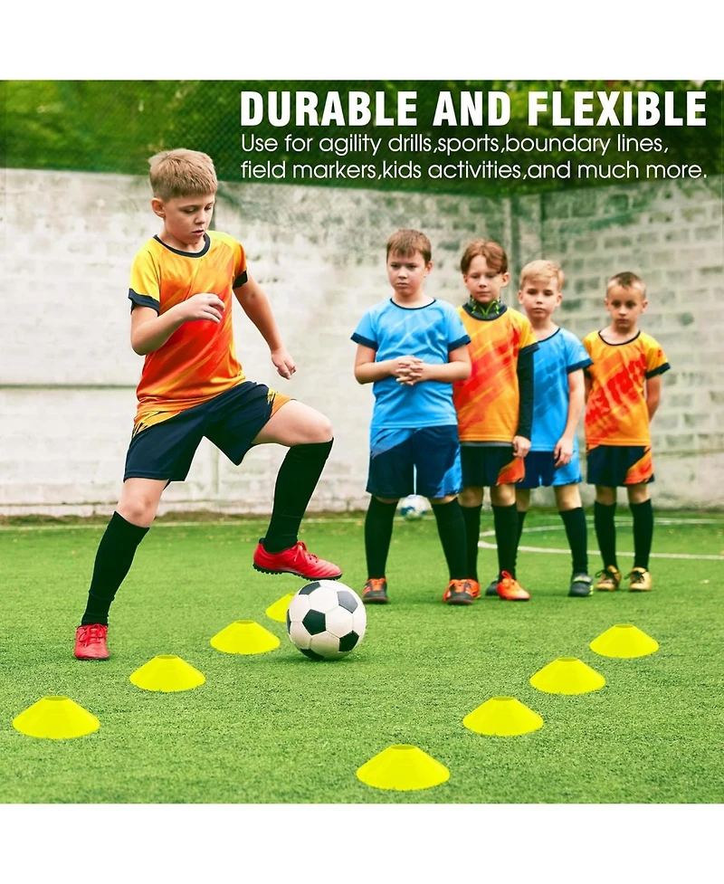 X-umeus 20ft Agility Ladder Training Set with 12 Cones, 4 Hurdles, Jump Rope & Parachute for Soccer, Basketball, Football – Kids to Adults