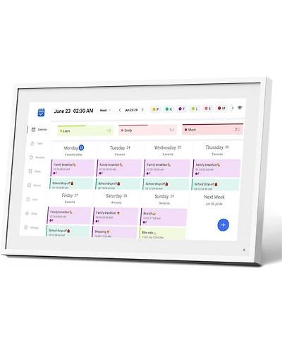 Mezed 15.6 Inch Smart Digital Calendar and Photo Frame Hd Touch Screen Family Organizer with Meal Planner Duty Chart To Do List and Weather