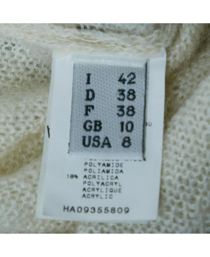 Pre-Owned Moschino Women's Cheap And Chic Beaded Mohair Shirt Sleeve Sweater