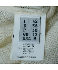 Pre-Owned Moschino Women's Cheap And Chic Beaded Mohair Shirt Sleeve Sweater