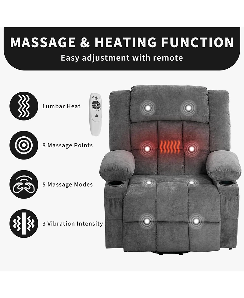 gaomon Power Lift Recliner Chair with Heat & Massage