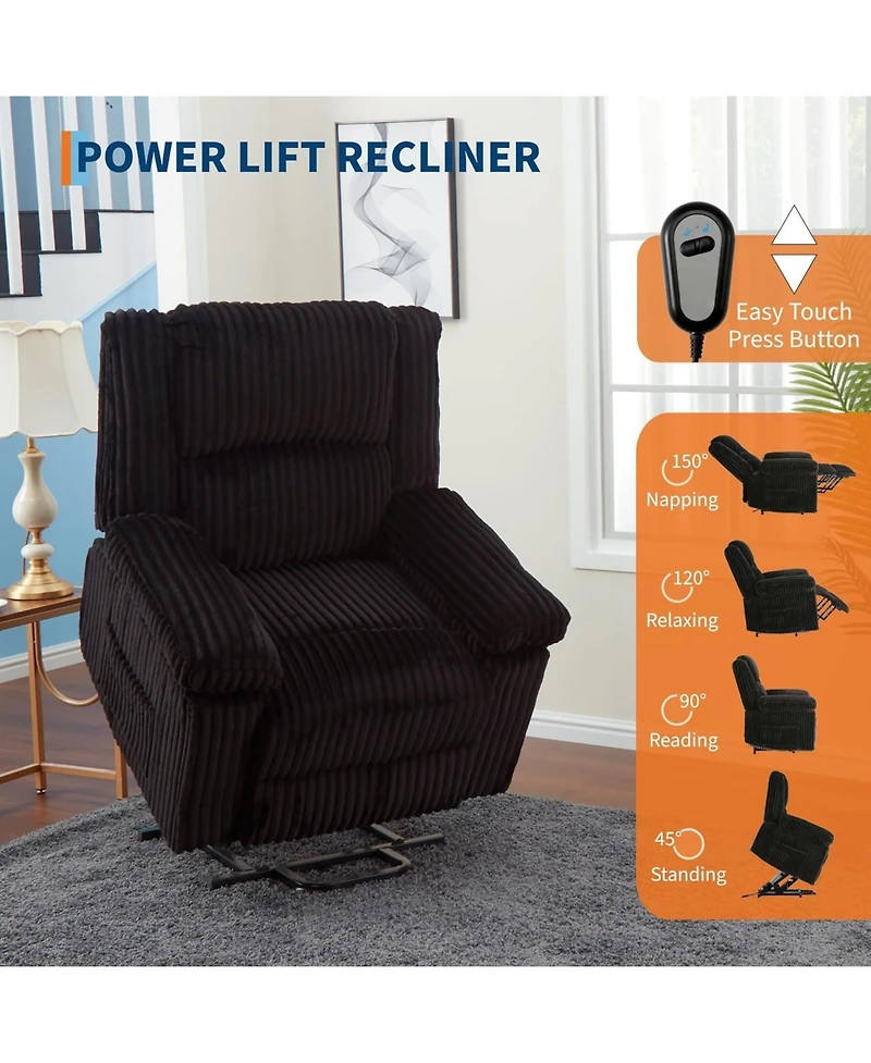 gaomon Power Lift Recliner Chair - Heat and Massage, Electric Lift Plush Recliner with Soft Padded Seat
