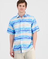 Tommy Bahama Men's Sand Palma Batik Printed Short-Sleeve Shirt