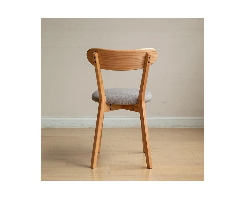 sumyeg Solid Oak Wood Dining Chair Made in North America Fas Grade Wooden Chair Set of 2