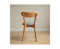 sumyeg Solid Oak Wood Dining Chair Made in North America Fas Grade Wooden Chair Set of 2