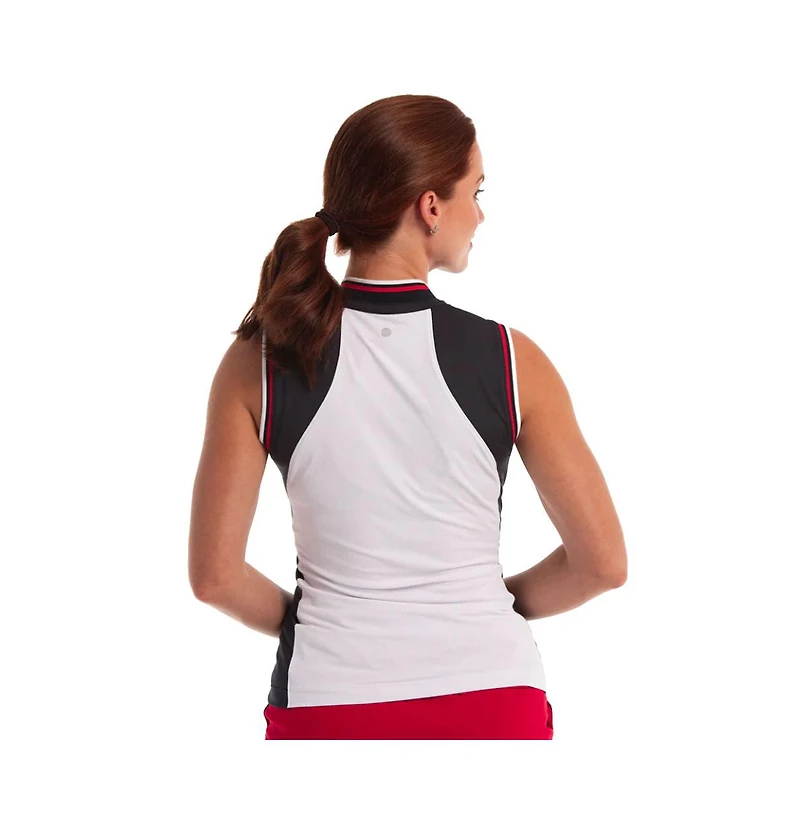 Ep Ny Women's Stand Collar Sleeveless Golf Polo