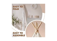 Tiny Land Teepee Tent for Kids with Mat – Indoor Play Tent with Mat