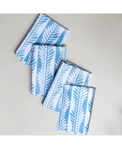 Supra Endura Blue Modern Vines Organic Napkins, 4-pack