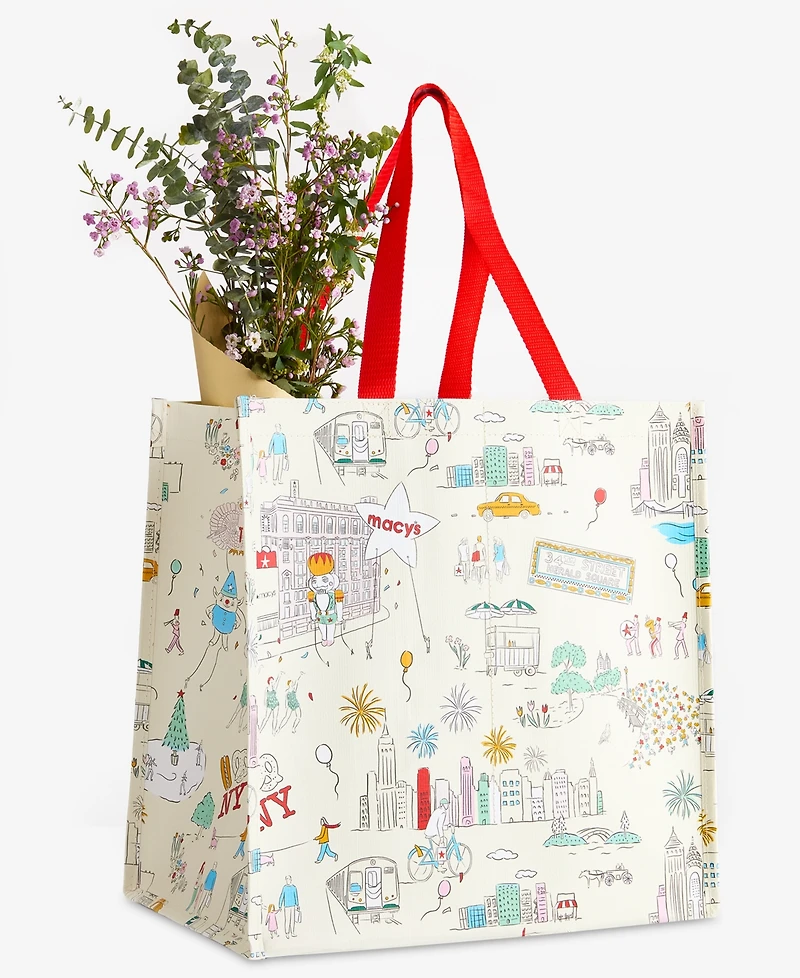 Macy's Printed Grocery Tote, Macy's Exclusive
