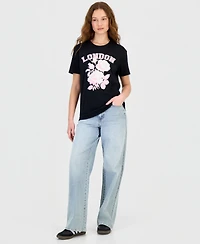 Self Esteem Juniors' London Rose Graphic Print T-Shirt