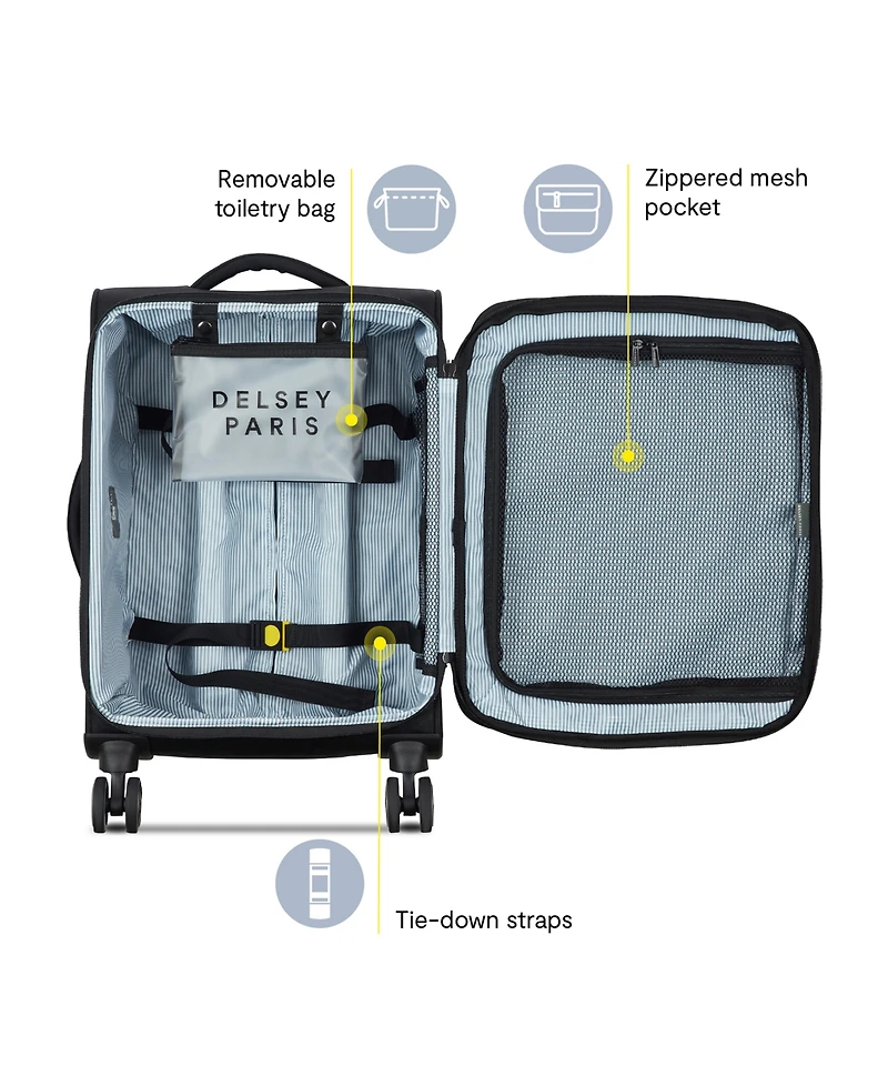 Delsey Paris Shadow Dlx Small Expandable Carry-On Spinner