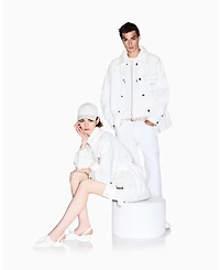 A|X Armani Exchange Men's White Edition Full Zip Sweatshirt