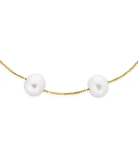 Bling Jewelry Tin Cup Style 8MM Freshwater Cultured Pearl Station Bracelet.