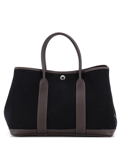 Pre-Owned HERMES 30 Garden Party Tote Toile and Leather