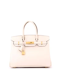 Pre-Owned HERMES Birkin 30 Handbag Light Epsom with Gold Hardware