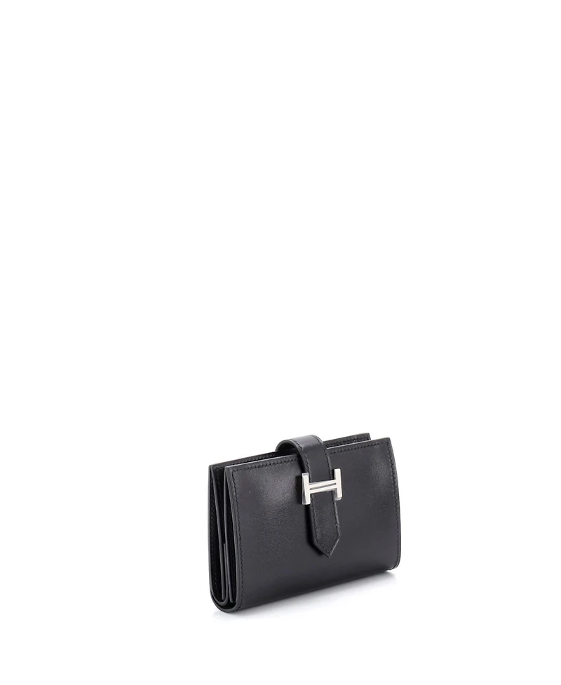 Pre-Owned HERMES Compact Bearn Wallet Box Calf