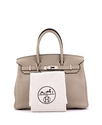 Pre-Owned Hermes Birkin Handbag Togo with Palladium Hardware