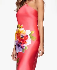 Xscape Petite Floral Placement Print Ball Gown